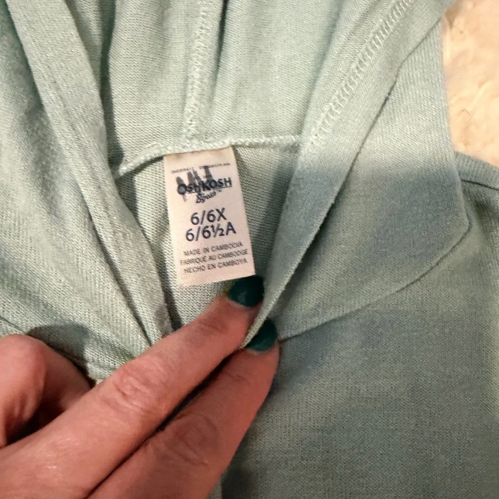 OshKosh B'gosh Blue Striped and Solid Green Hoodies